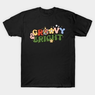 Groovy & Bright Retro Christmas Disco Ball Gift T-Shirt